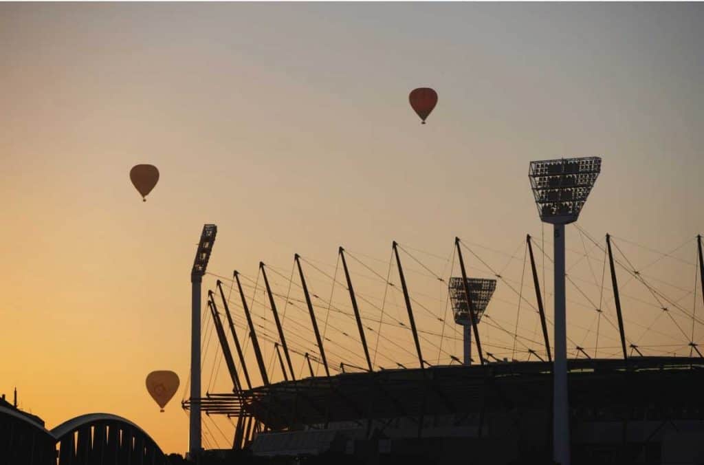 Hot air balloon ride in Australia