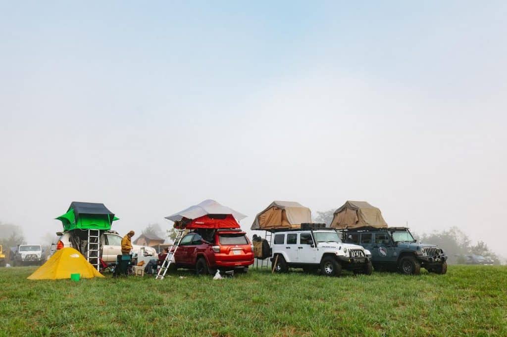 Rooftop tent camping  event