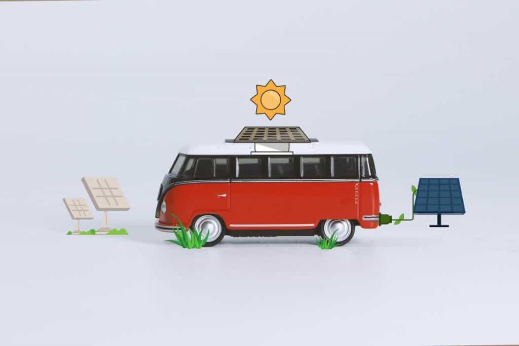 Photo of van using solar to power campervans